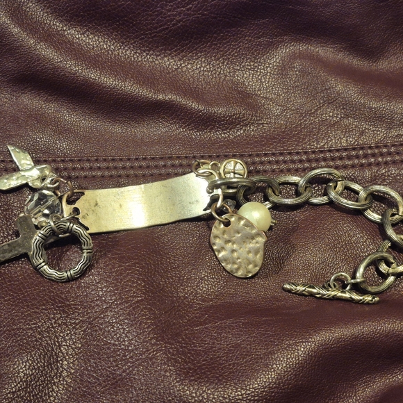 Survivor Charm Bracelet with Cross and Pearl Accents - Picture 5 of 9